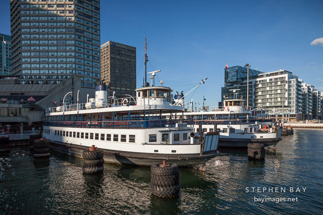 Ferry boat at Queen's Quay terminal. Toronto, Canada.