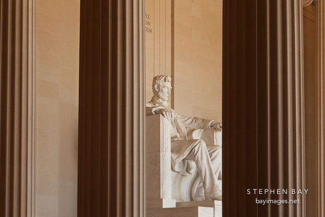 Pillars at the Lincoln Memorial. Washington, D.C.