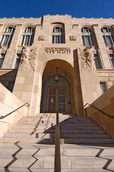 Steps to Historic city hall. Phoenix, Arizona, USA.