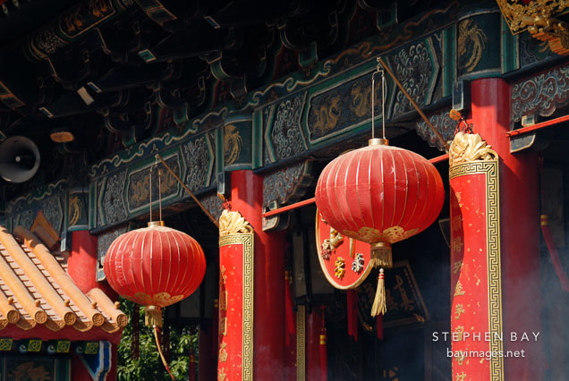 Red lanterns at Wong Tai Sin Temple.
