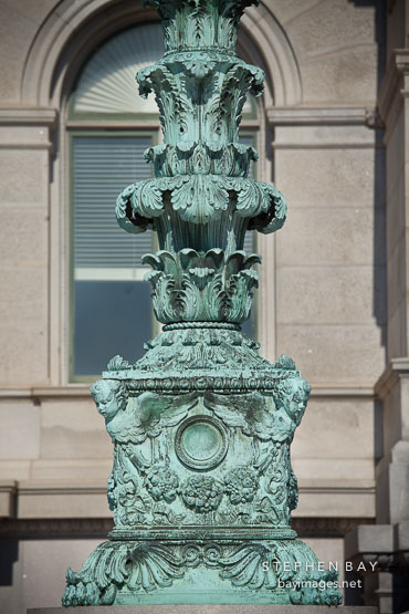 Cherubs on the lamp post at the Library of Congress. Washington, D.C.
