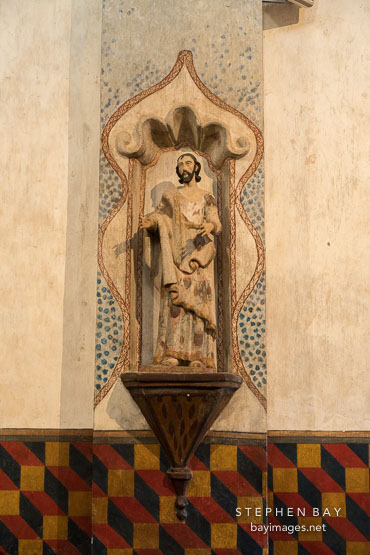 Religious statue in Mission San Xavier Del Bac, Tucson Arizona.