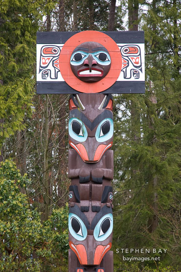 Chief Skedans Mortuary Pole. Stanley Park, Vancouver, Canada