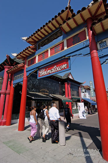 Chinatown gate. Los Angeles, California, USA.