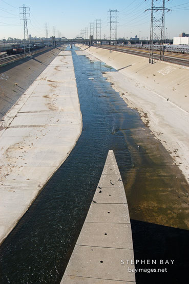 Los Angeles River. Los Angeles, California, USA.