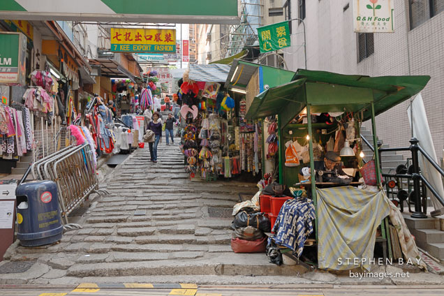 Steps on Pottinger Street. Hong Kong, China.