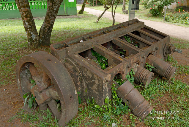 Abandoned machinery. Tortuguero Village, Costa Rica.