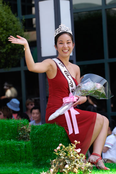 Japanese princess. Cherry blossom festival grand parade. Japantown, San Francisco, California, USA.