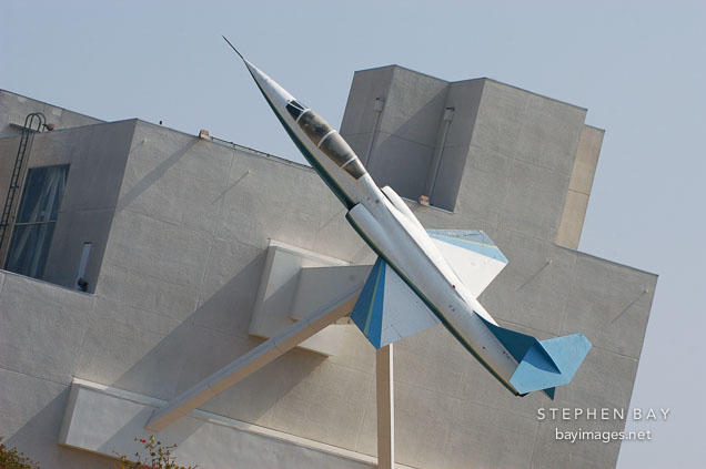 Lockheed F-104 Starfighter supersonic jet fighter. Air and Space Gallery, Exposition park, Los Angeles, California, USA.