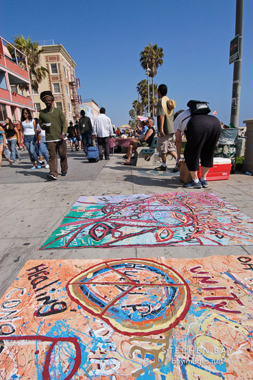 Sidewalk art. Venice, California, USA.
