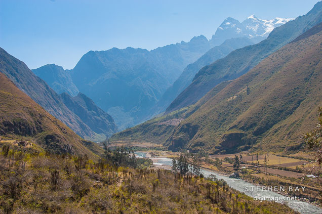 Urubamba river near the start of the Inca trail. Peru.