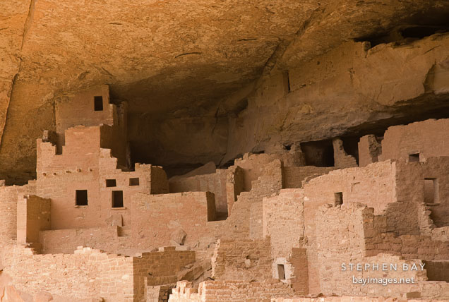 Ancestral Puebloan dwellings. Cliff Palace, Mesa Verde NP, Colorado.