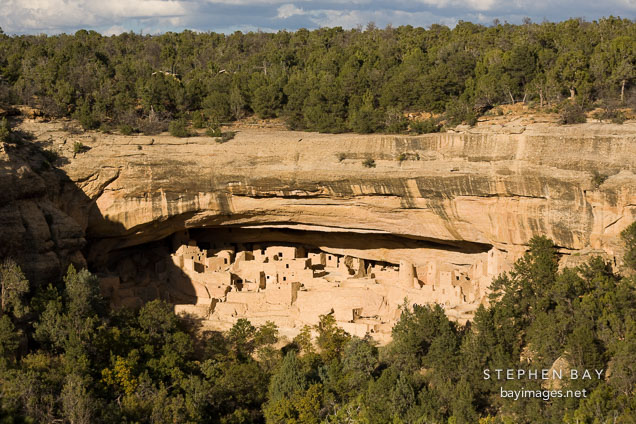 Cliff Palace seen from Mesa Top. Mesa Verde NP, Colorado.