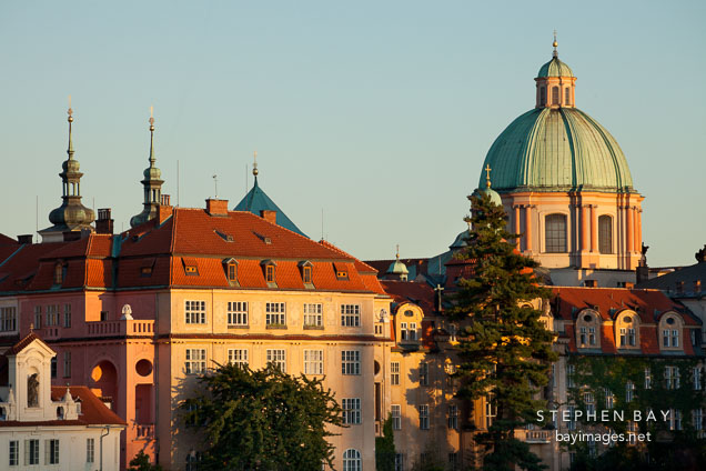 Dome of the church of Saint Francis. Prague, Czech Republic.