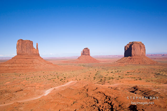 The Mittens and Merrick Butte. Monument Valley, Arizona.