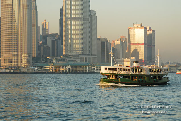 The Star Ferry carries passengers from Hong Kong Island to Kowloon. Hong Kong, China.