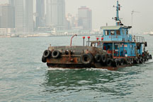 Boat. Victoria Harbor, Hong Kong, China. - Photo #15300