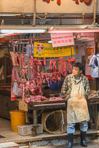 Fresh meat for sale at butcher's shop. Hong Kong, China. - Photo #16419