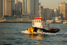 Tugboat in Victoria Harbor. Hong Kong, China. - Photo #14702