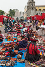 Merchants selling fabric goods. Miraflores, Lima, Peru. - Photo #8720