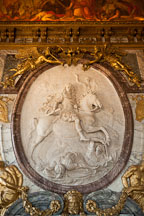Marble relief of Louis XIV by Antoine Coysevox. Versailles, France. - Photo #31724