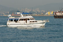 Boat in the harbor. Hong Kong, China. - Photo #15625