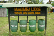 Recycling bins. Tortuguero village, Costa Rica. - Photo #14004