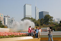 Five children posing for picture. Hong Kong Park, Hong Kong, China. - Photo #16442
