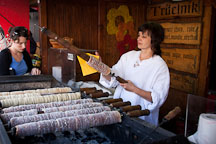 Trdelnik, a traditional cake and sweet pastry. Prague, Czech Republic. - Photo #30205