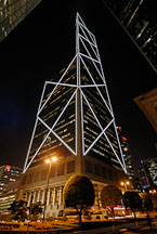 Bank of China Tower at night. Hong Kong, China. - Photo #14951