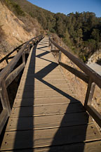 Wooden trail bridge. Julia Pfeiffer Burns State Park, California, USA. - Photo #17052