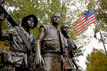 Three Servicemen Statue at the Vietnam Veterans Memorial. Washington, D.C. - Photo #10860