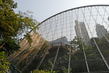 Stainless steel mesh of the Edward Youde Aviary. Hong Kong, China. - Photo #16507