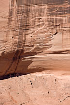 Sliding House Ruin is located at the top of a steeply sloping ledge. Canyon de Chelly, Arizona. - Photo #18271