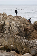 Walking along the rocky shoreline. 17-Mile drive, California, USA. - Photo #4777