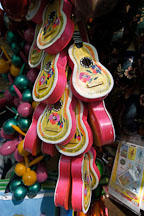 Toy guitars for sale. Olvera street, El Pueblo, Los Angeles, California, USA. - Photo #7278