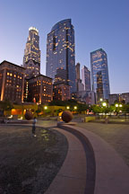 Pershing Square at twilight. Los Angeles, California, USA. - Photo #6585