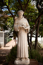 Saint Francis of Assisi statue. Mission San Luis Rey, California. - Photo #26592
