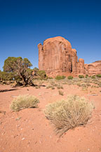 Beer stein shaped butte. Spearhead Mesa, Monument Valley, Arizona. - Photo #18795