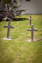 Crosses in the mission cemetery. Mission San Luis Rey, California. - Photo #26596